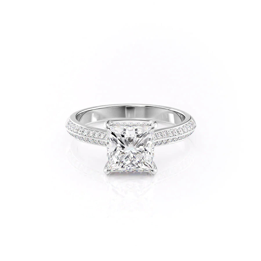 The Kayla Set With A 1 Carat Princess Moissanite