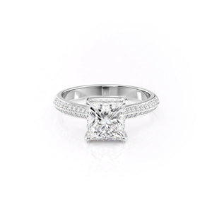 The Kayla Set With A 1 Carat Princess Moissanite