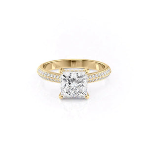 The Kayla Set With A 2 Carat Princess Lab Diamond