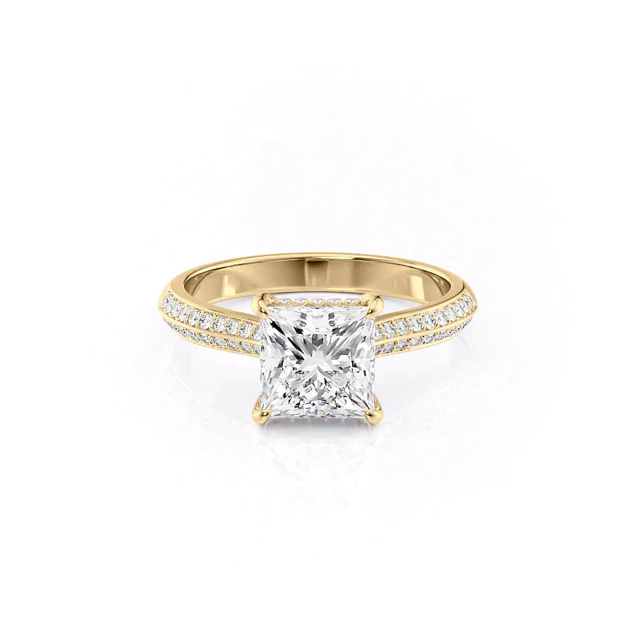 The Kayla Set With A 1 Carat Princess Lab Diamond