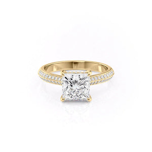 The Kayla Set With A 1 Carat Princess Moissanite