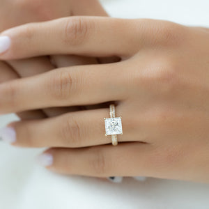 The Kayla Set With A 1.5 Carat Princess Lab Diamond