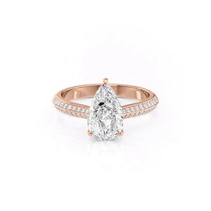 The Kayla Set With A 2 Carat Pear Lab Diamond