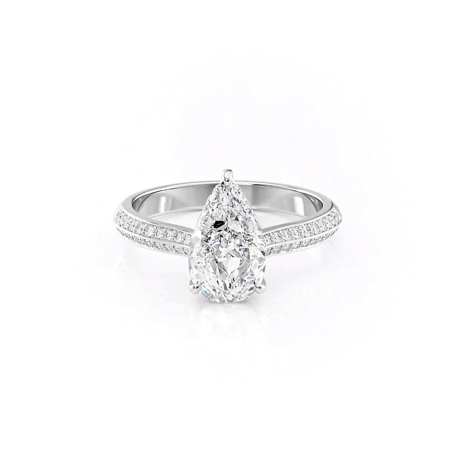 The Kayla Set With A 2 Carat Pear Lab Diamond