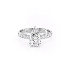 The Kayla Set With A 3 Carat Pear Lab Diamond