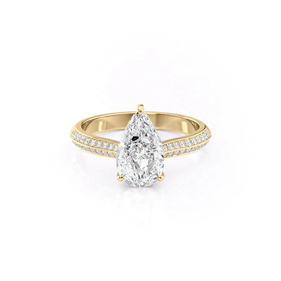 The Kayla Set With A 1 Carat Pear Lab Diamond
