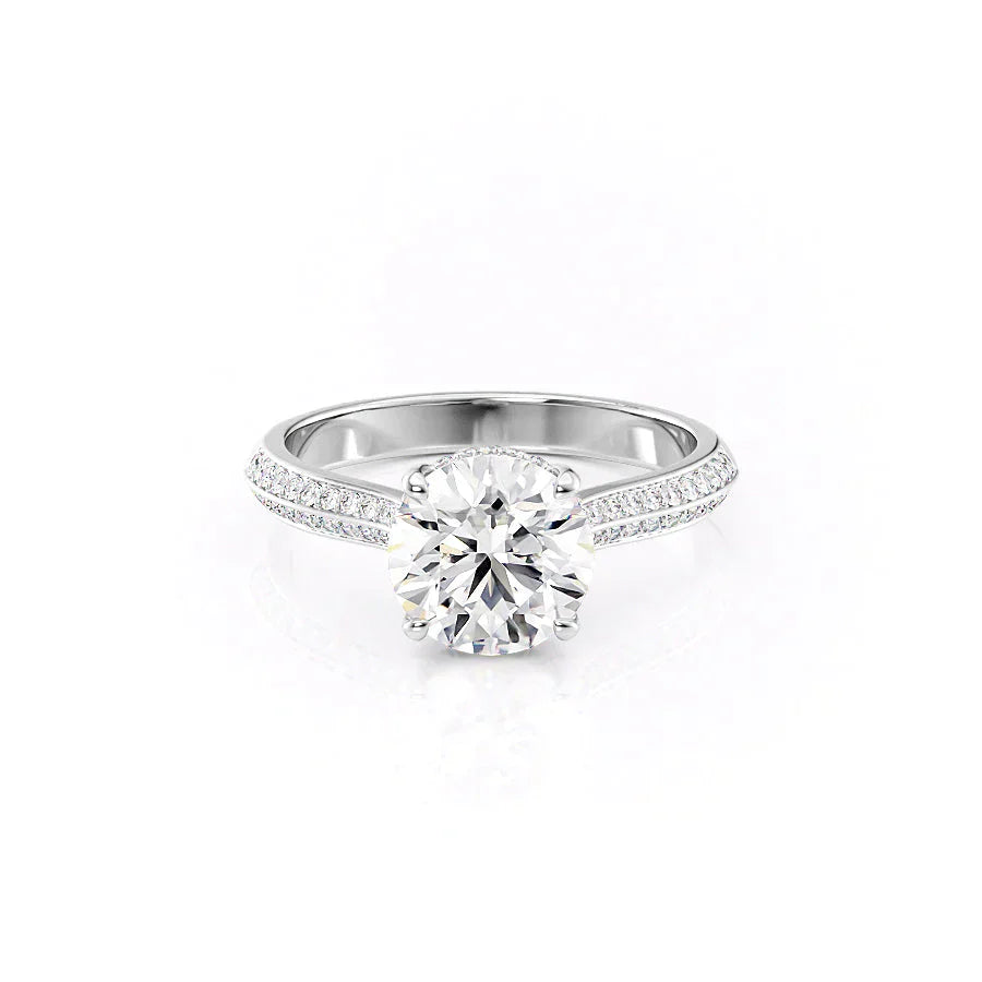 The Kayla Set With A 2 Carat Round Lab Diamond