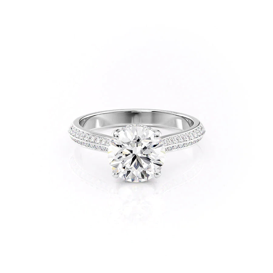 The Kayla Set With A 1 Carat Round Moissanite