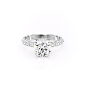 The Kayla Set With A 1 Carat Round Moissanite