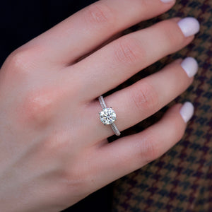 The Kayla Set With A 1.5 Carat Round Lab Diamond