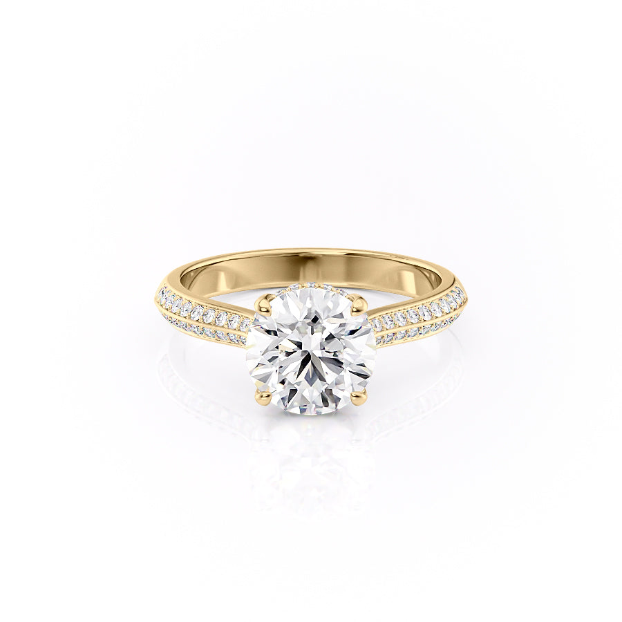 The Kayla Set With A 3 Carat Round Lab Diamond