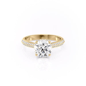 The Kayla Set With A 2.5 Carat Round Lab Diamond