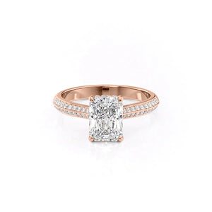 The Kayla Set With A 1 Carat Radiant Lab Diamond