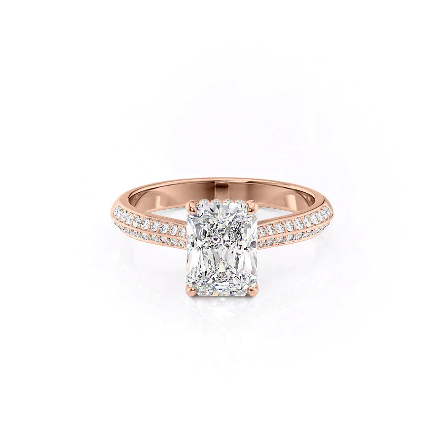 The Kayla Set With A 3 Carat Radiant Lab Diamond