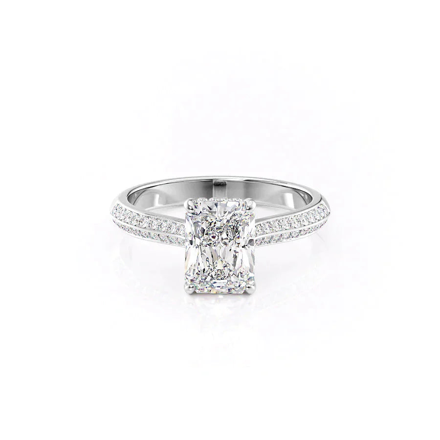 The Kayla Set With A 2 Carat Radiant Lab Diamond