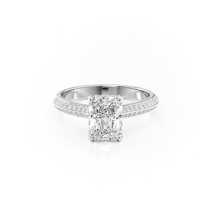 The Kayla Set With A 1 Carat Radiant Moissanite