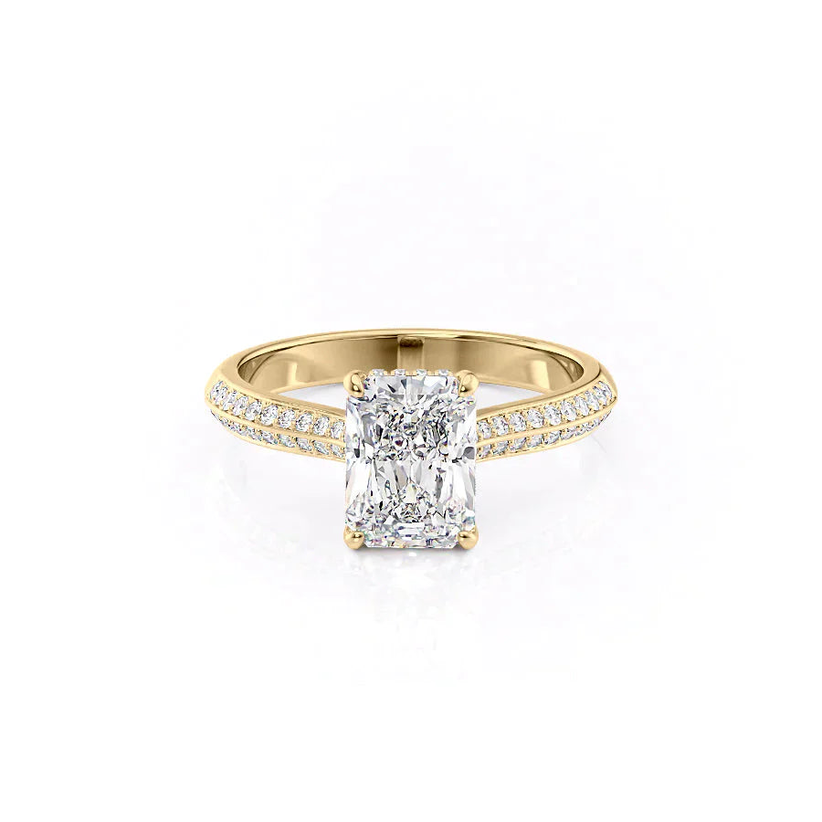 The Kayla Set With A 1 Carat Radiant Lab Diamond