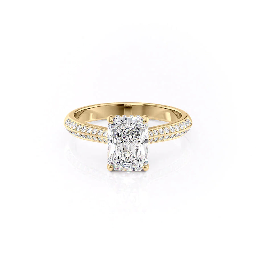 The Kayla Set With A 1 Carat Radiant Moissanite