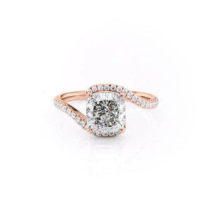 The Pave Skyler Set With A 2.5 Carat Cushion Lab Diamond