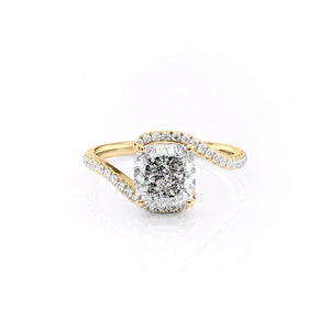 The Pave Skyler Set With A 3.5 Carat Cushion Moissanite