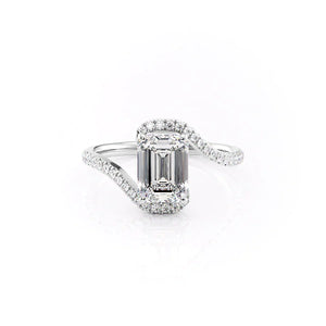 The Pave Skyler Set With A 1 Carat Emerald Lab Diamond
