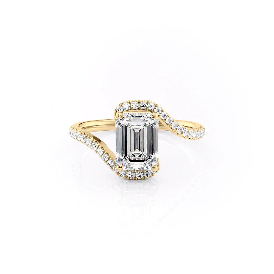 The Pave Skyler Set With A 2 Carat Emerald Lab Diamond