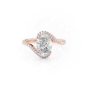 The Pave Skyler Set With A 2.5 Carat Oval Lab Diamond
