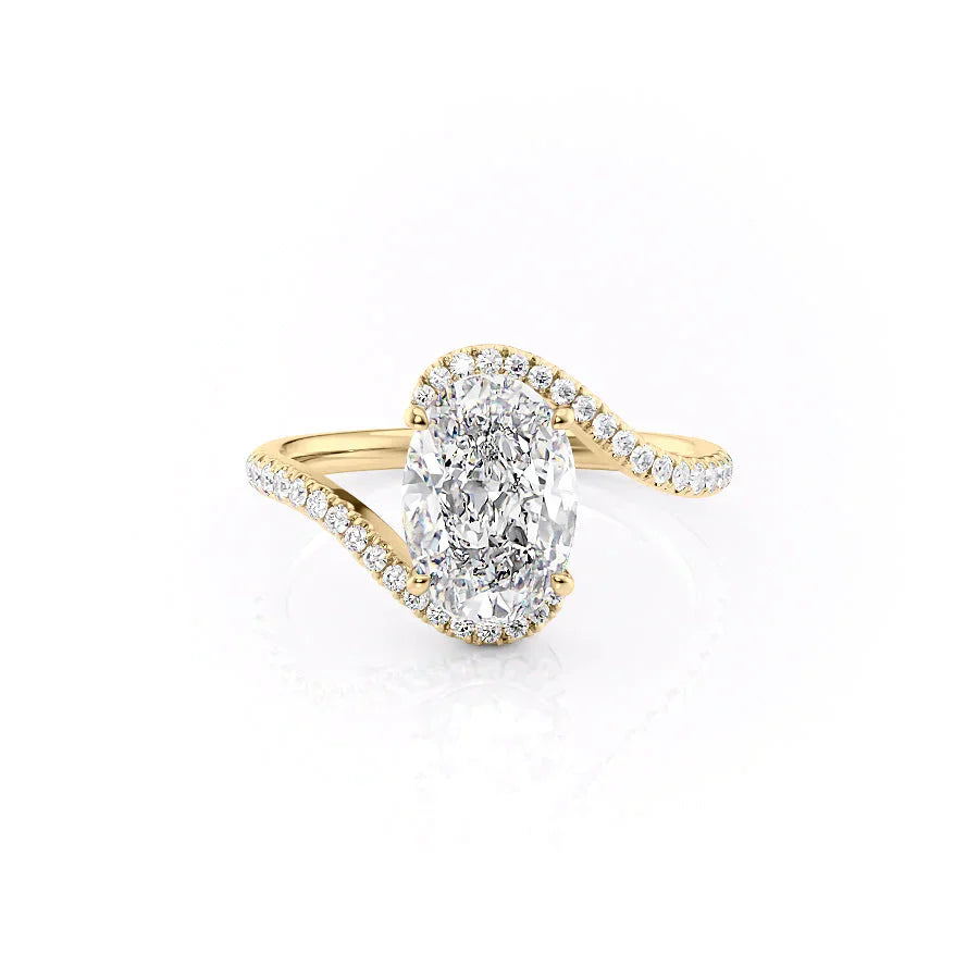 The Pave Skyler Set With A 4.5 Carat Oval Moissanite
