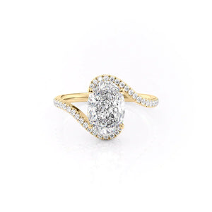 The Pave Skyler Set With A 2.5 Carat Oval Lab Diamond