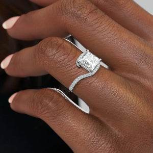The Pave Skyler Set With A 2 Carat Princess Lab Diamond