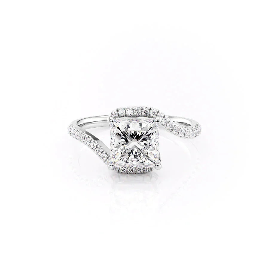 The Pave Skyler Set With A 3.5 Carat Princess Moissanite