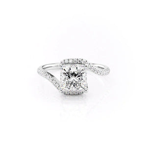 The Pave Skyler Set With A 1.5 Carat Princess Lab Diamond