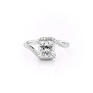 The Pave Skyler Set With A 1 Carat Princess Moissanite