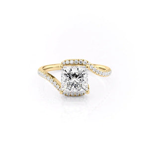 The Pave Skyler Set With A 4.5 Carat Princess Moissanite