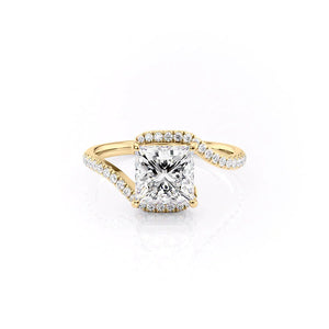 The Pave Skyler Set With A 1 Carat Princess Moissanite