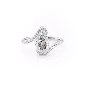 The Pave Skyler Set With A 1 Carat Pear Moissanite