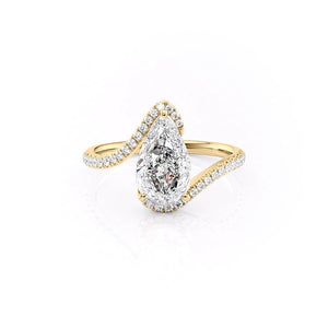The Pave Skyler Set With A 1 Carat Pear Moissanite