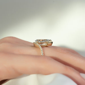 The Pave Skyler Set With A 2 Carat Pear Lab Diamond