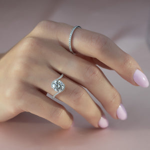 The Pave Skyler Set With A 2 Carat Round Lab Diamond
