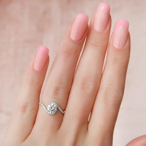 The Pave Skyler Set With A Round Moissanite