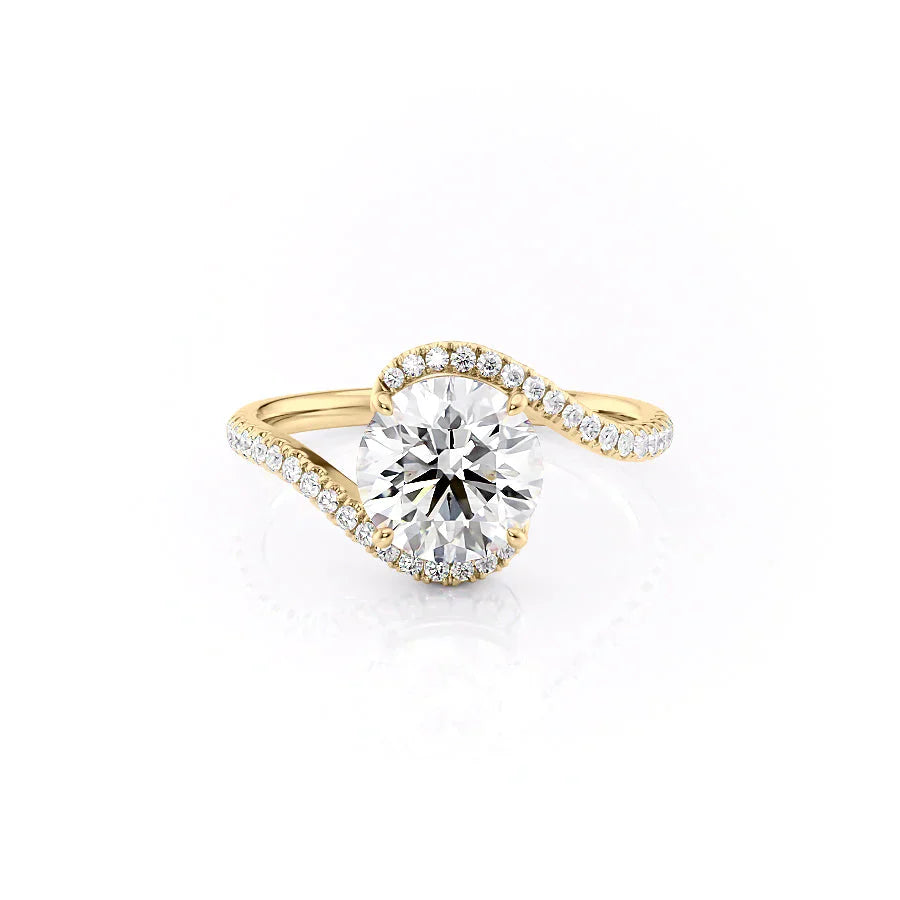 The Pave Skyler Set With A 1 Carat Round Lab Diamond