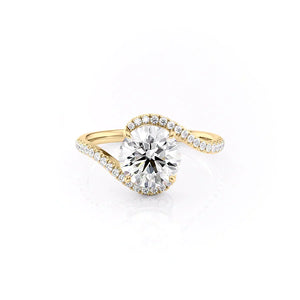 The Pave Skyler Set With A 2.5 Carat Round Moissanite