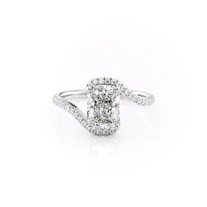 The Pave Skyler Set With A 2.5 Carat Radiant Lab Diamond