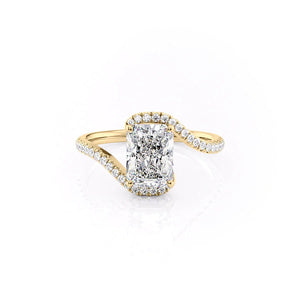 The Pave Skyler Set With A 1 Carat Radiant Moissanite