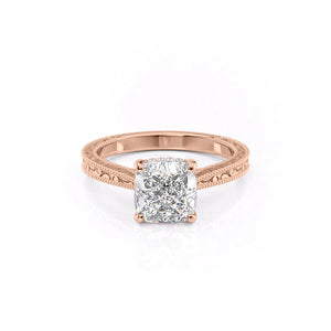 The Elizabeth Set With A 3 Carat Cushion Lab Diamond