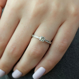 The Elizabeth Set With A 1.5 Carat Cushion Moissanite