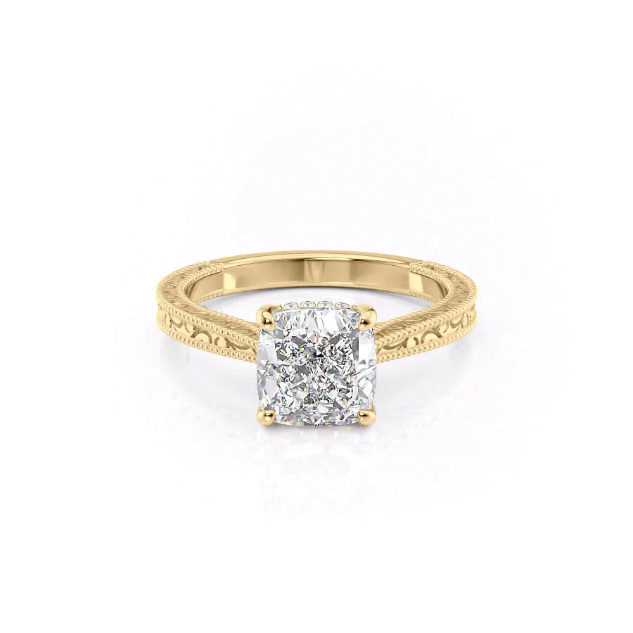 The Elizabeth Set With A 2.5 Carat Cushion Lab Diamond