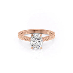 The Elizabeth Set With A Elongated Cushion Moissanite