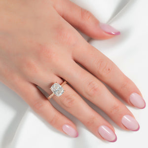 The Elizabeth Set With A Elongated Cushion Moissanite