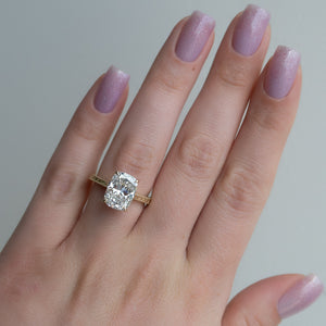 The Elizabeth Set With A Elongated Cushion Moissanite